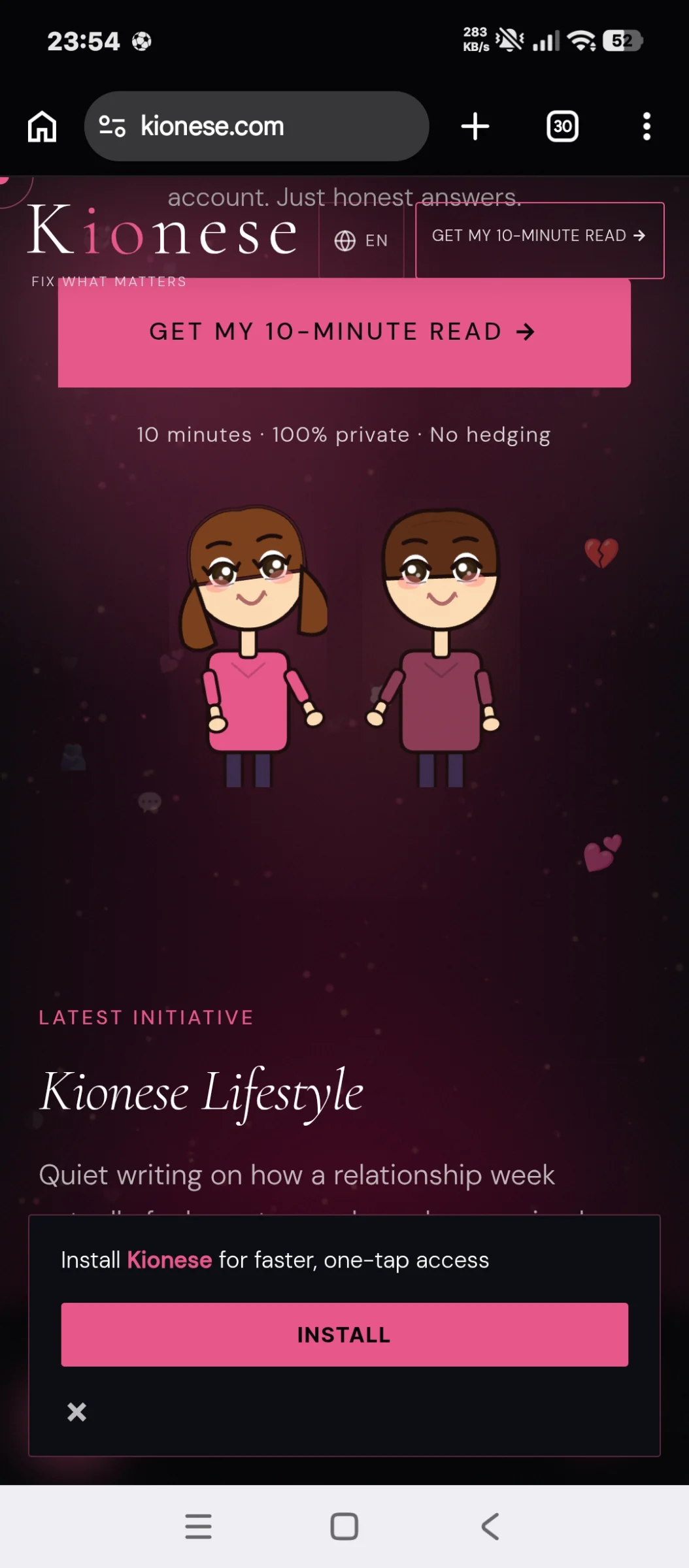 Kionese screenshot