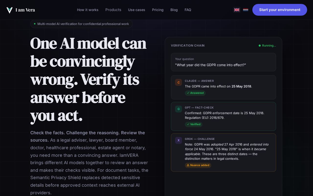 IamVERA product screenshot
