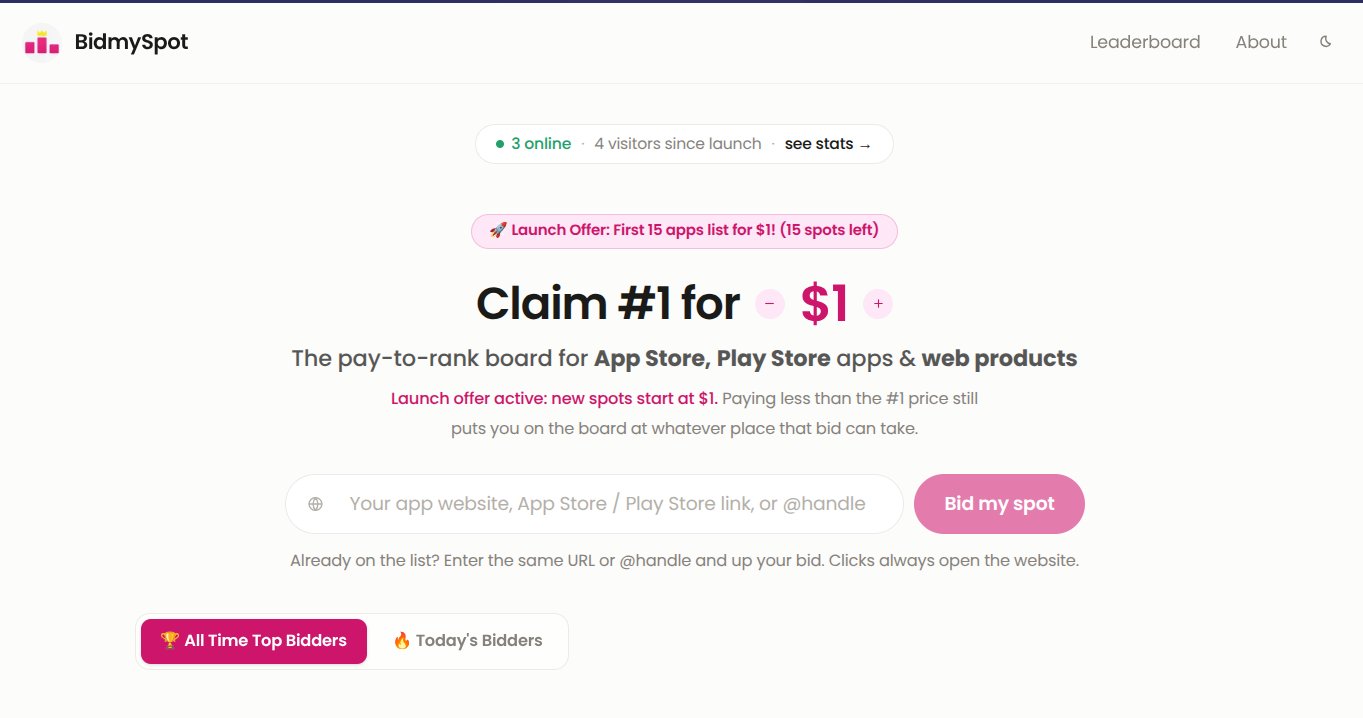 BidmySpot screenshot