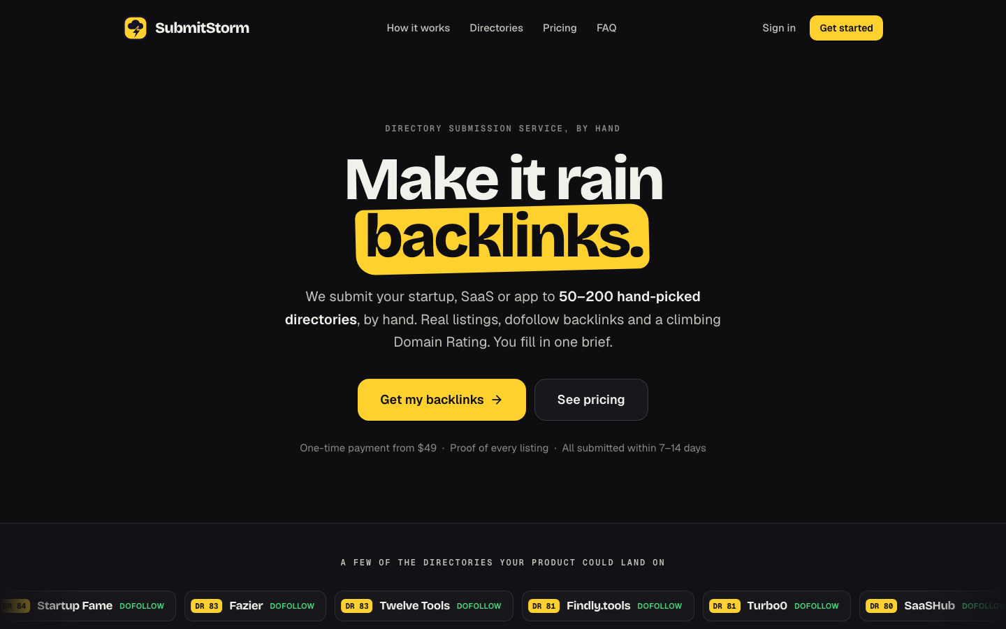 SubmitStorm product screenshot