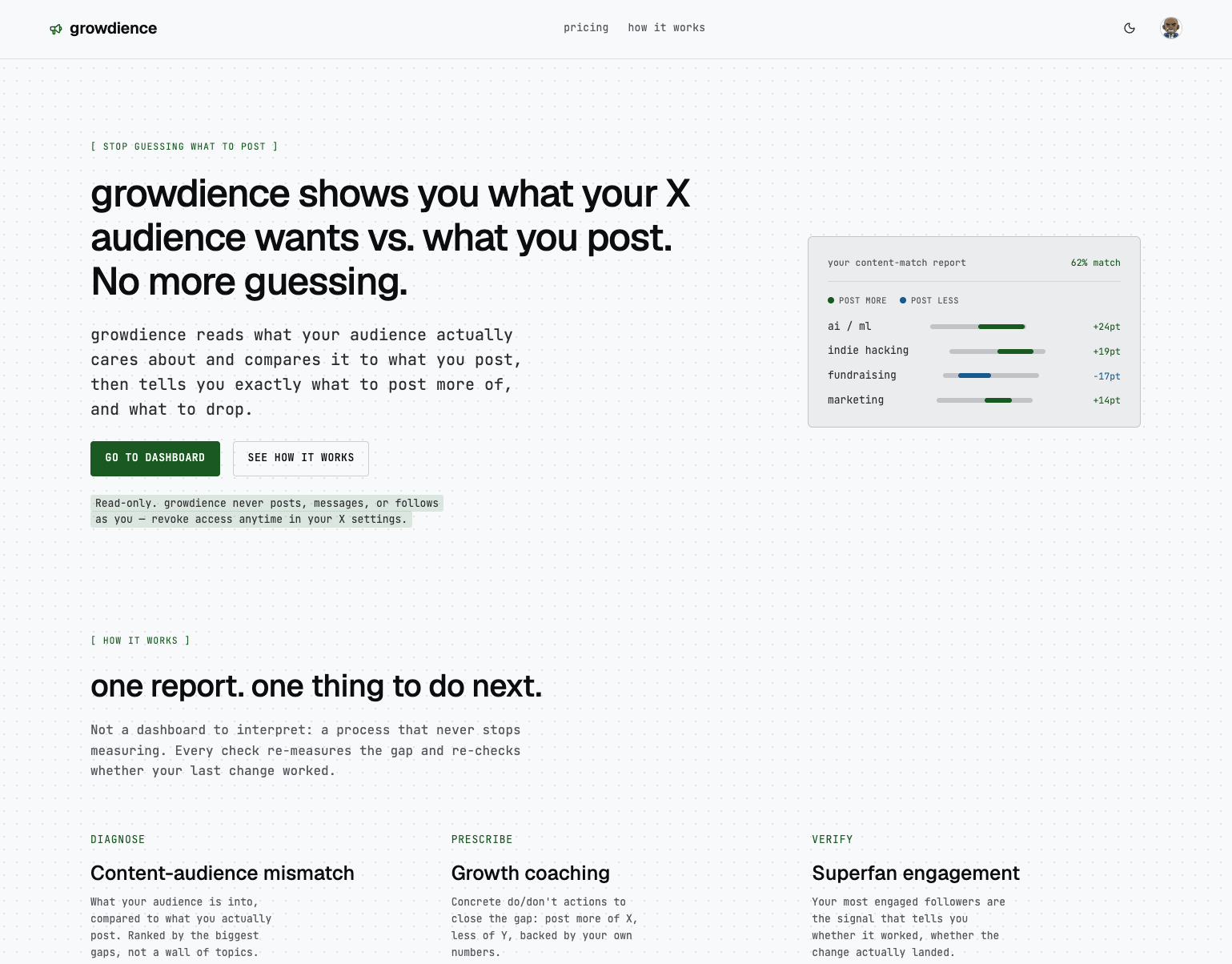 Growdience screenshot